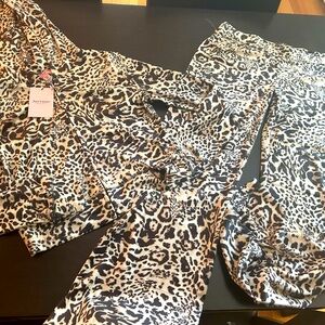 NWT Juicy Couture Velour Juicy Ocelot leopard Print Bling Tracksuit